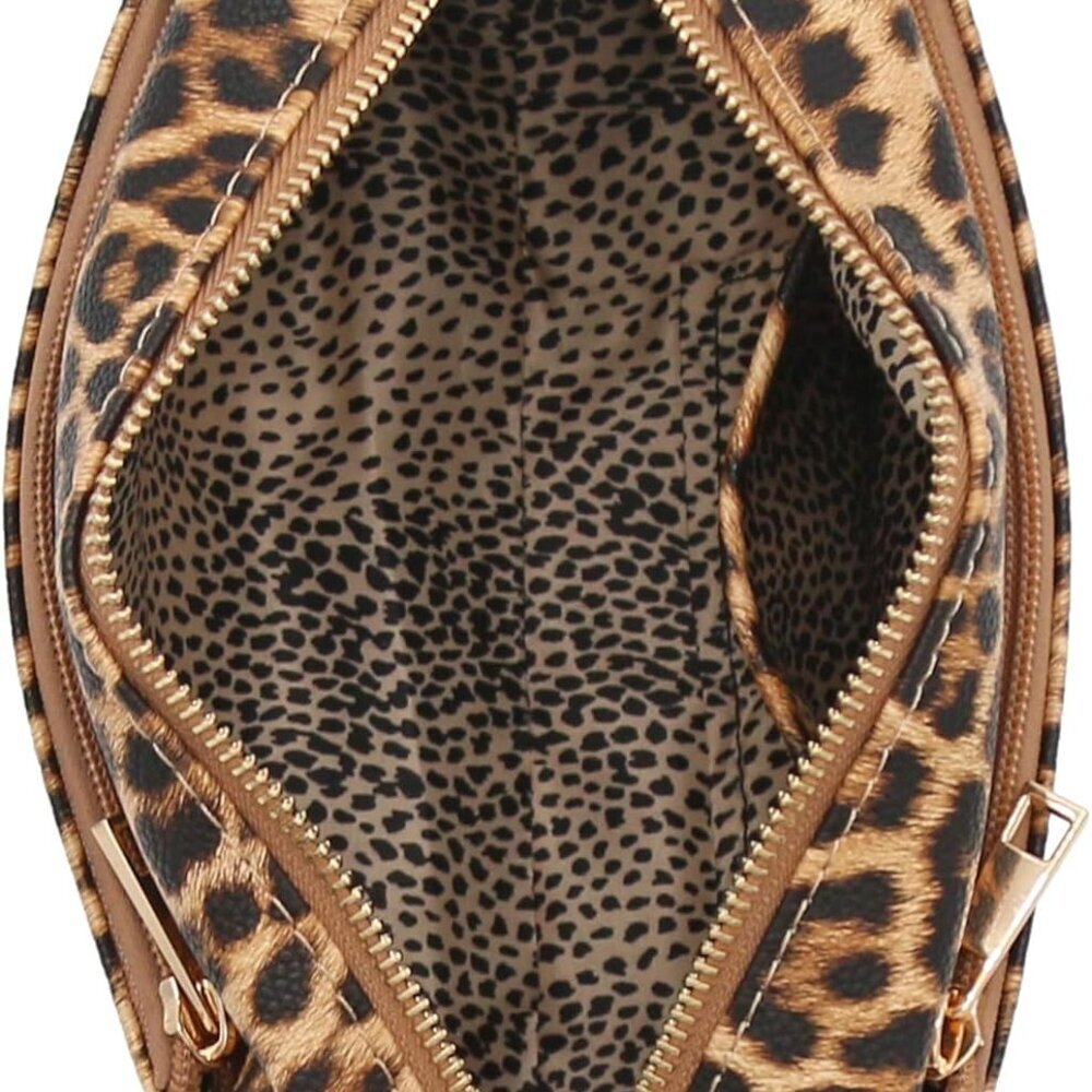 Versatile Leopard Print Handbag with Adjustable S… - image 5